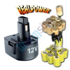   Black & Decker Fúrócsavarozó HP12RB Radio akkumulátor felújítás 12 V