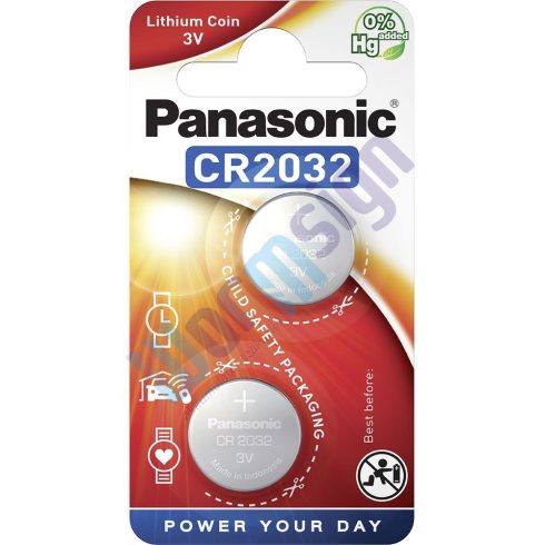 Panasonic CR2032 3V lítium gombelem 2db/csomag