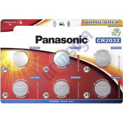 Panasonic CR2032 3V lítium gombelem 6db/csomag