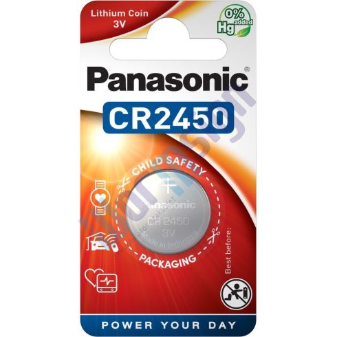 Panasonic CR2450 3V lítium gombelem 1db/csomag
