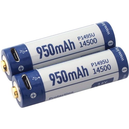 KeepPower 14500/AA 3,6V 950mAh védett Li-ion akkumulátor USB