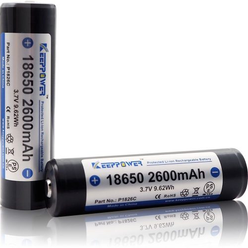 KeepPower 18650 3,7V 2600mAh védett Li-ion akkumulátor