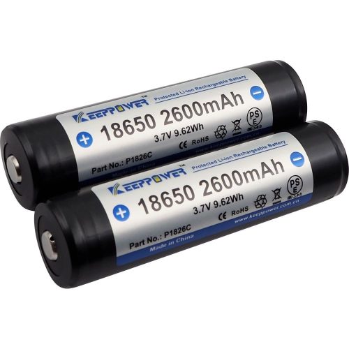 KeepPower 18650 3,7V 2600mAh védett Li-ion akkumulátor