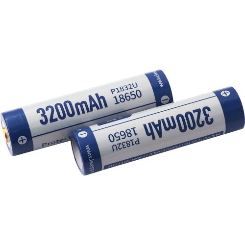 KeepPower 18650 3,7V 3200mAh védett Li-ion akkumulátor USB