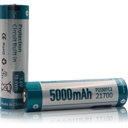 KeepPower 21700 3,7V 5000mAh védett Li-ion akkumulátor USB C-type