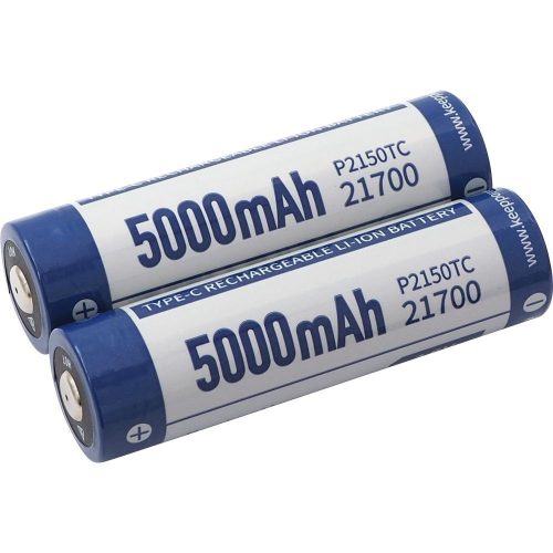 KeepPower 21700 3,7V 5000mAh védett Li-ion akkumulátor USB C-type