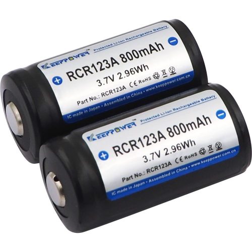 KeepPower CR123 3,7V 800mAh Li-ion akkumulátor védelemmel 31mm