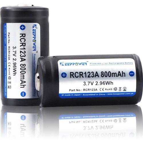 KeepPower CR123 3,7V 800mAh Li-ion akkumulátor védelemmel 31mm