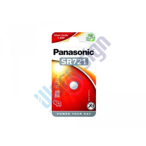 Panasonic SR-721 1,55V ezüst-oxid óraelem 1db/csomag