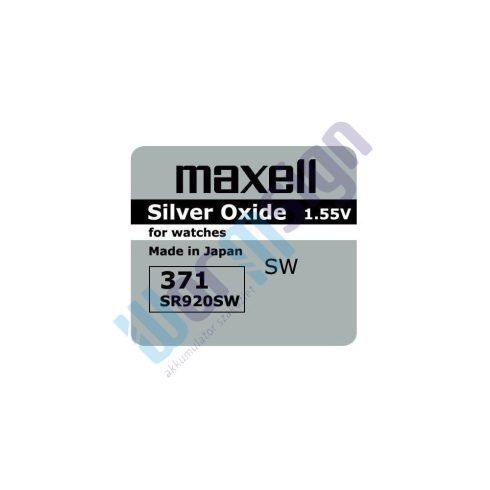 Maxell SR920SW 1,55V ezüst-oxid gombelem 1db